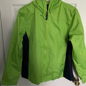 I5 apparel green and blue jacket